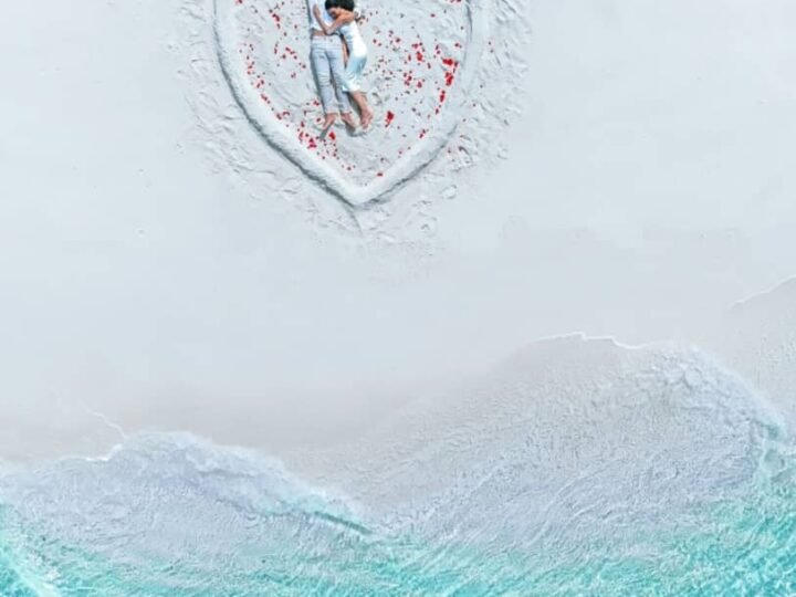 Aerial view of the Nakupenda sandbank, Zanzibar